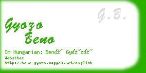 gyozo beno business card